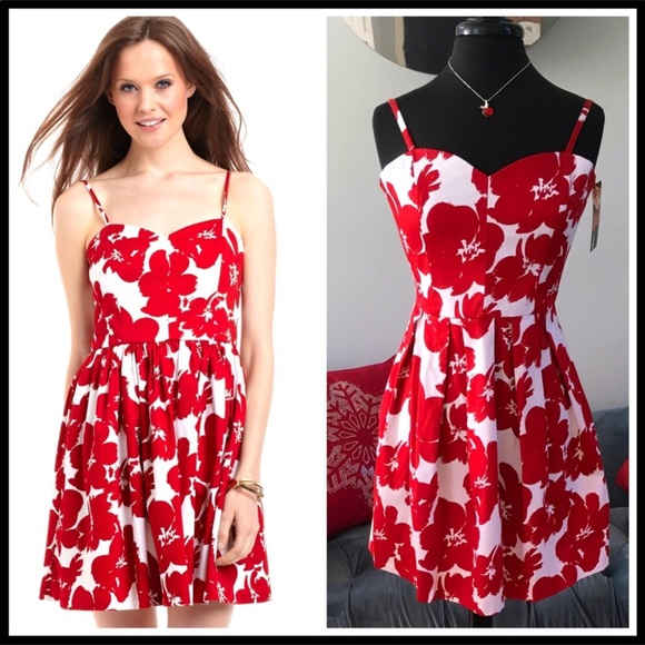 SWEETHEART NECK A-LINE FLORAL PRINT MINI DRESS A2C - Picture 3 of 8